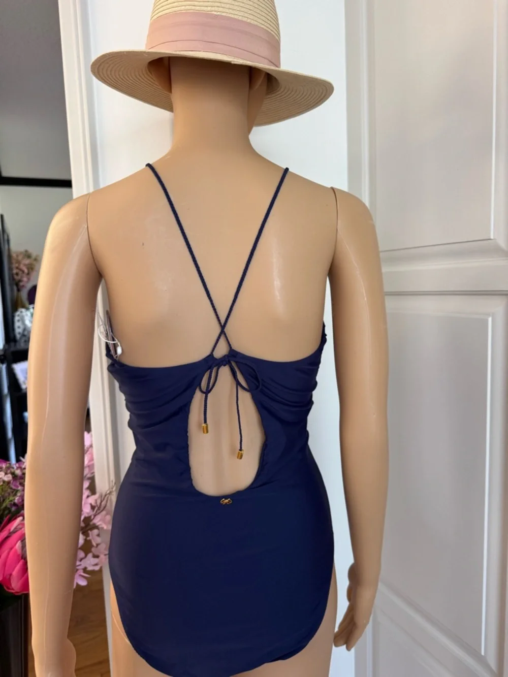 PQ Swim Navy Blue One-Piece Swimsuit with Keyhole Front - Picture 2 of 4